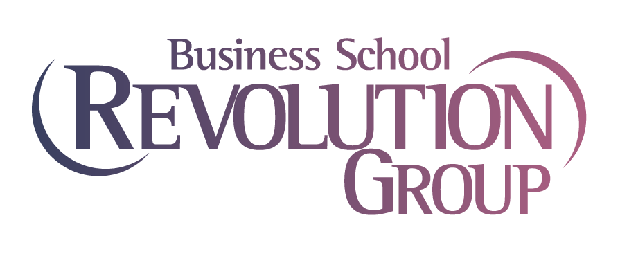 Logo ufficiale della Revolution Business School, accademia di formazione business e manageriale