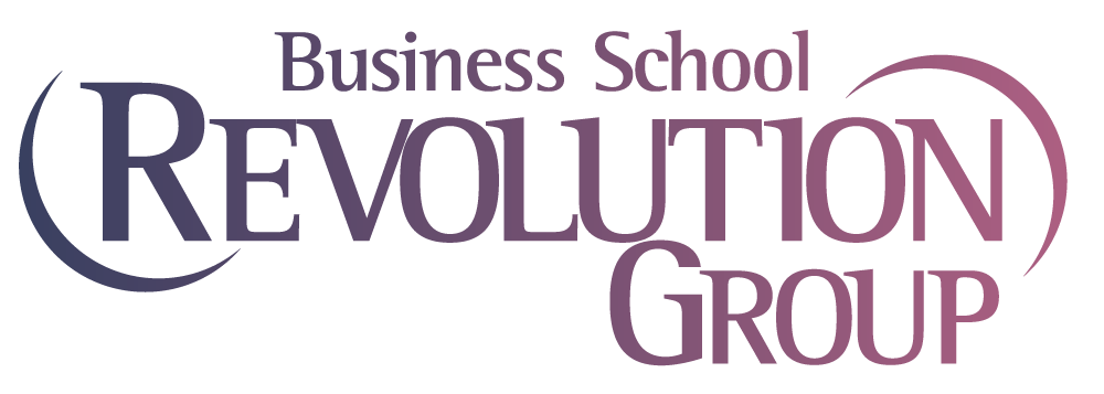 Logo ufficiale della Revolution Business School, accademia di formazione business e manageriale