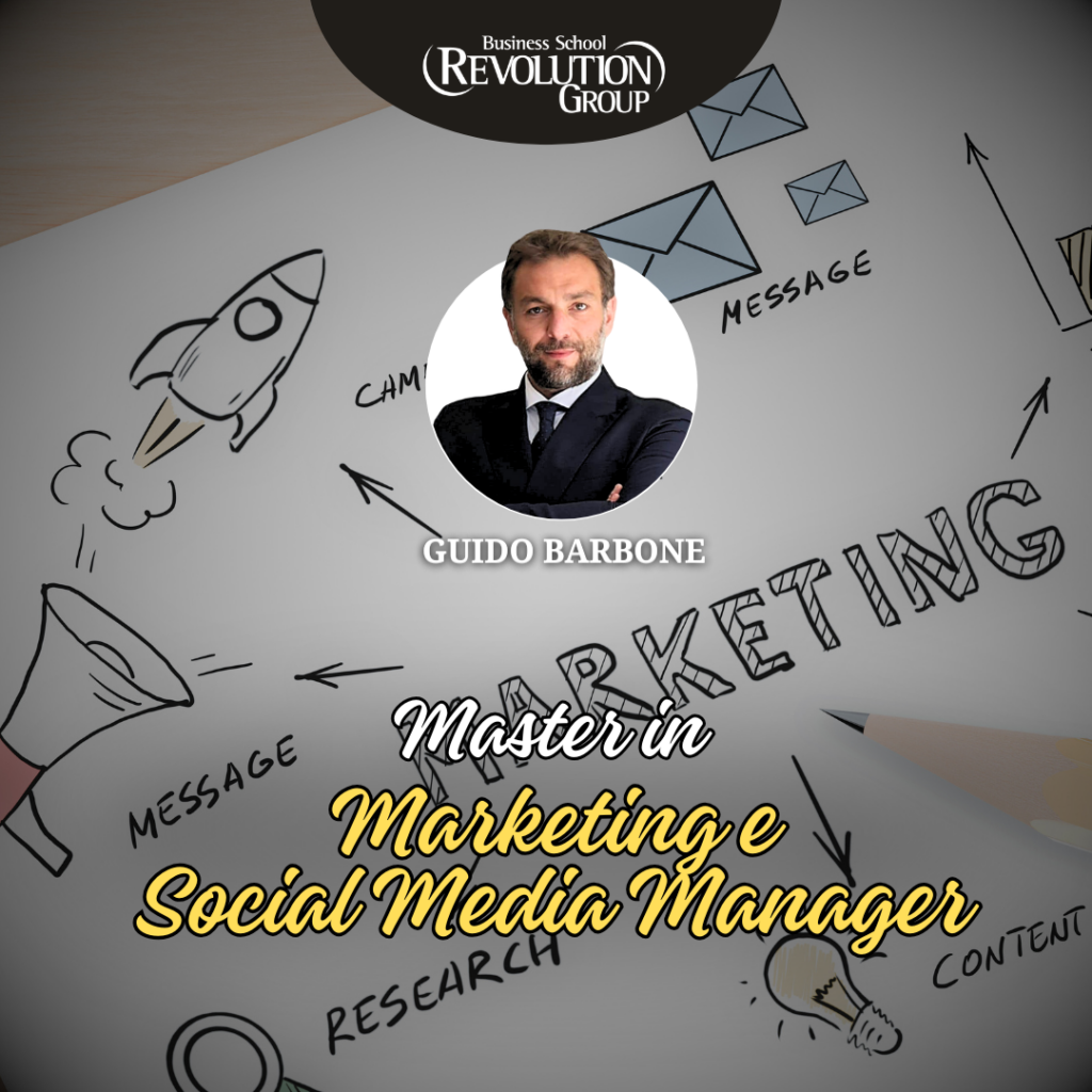 Guido Barbone durante una lezione del Master in Comunicazione organizzato da Revolution Business School