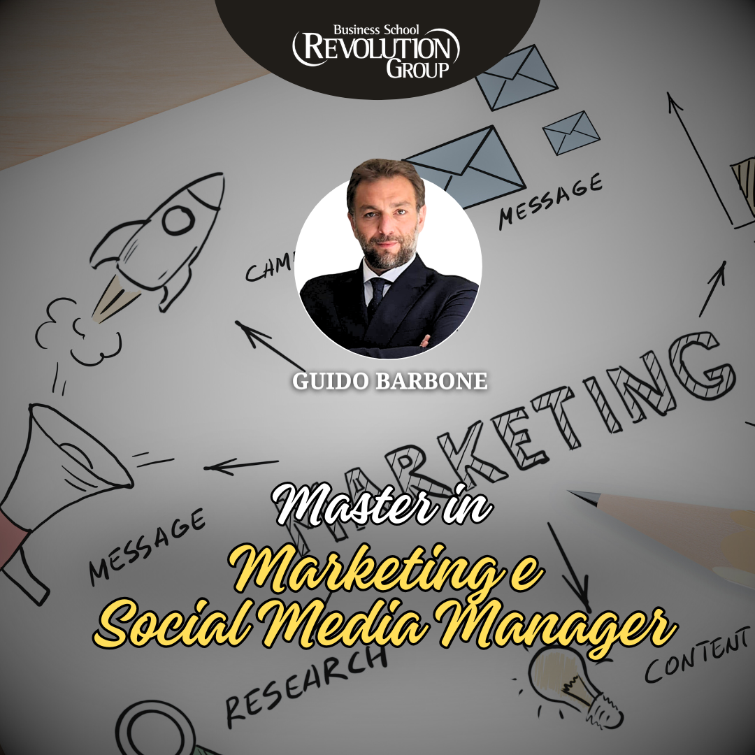 Guido Barbone durante una lezione del Master in Comunicazione organizzato da Revolution Business School