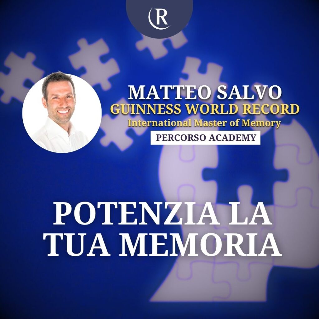 Matteo Salvo durante il Percorso Academy Potenzia la Tua Memoria della Revolution Business School