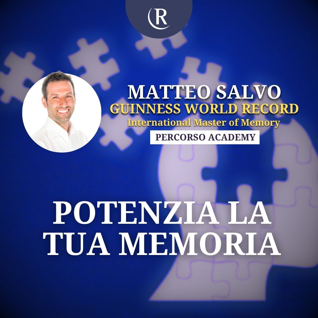 Matteo Salvo durante il Percorso Academy Potenzia la Tua Memoria della Revolution Business School