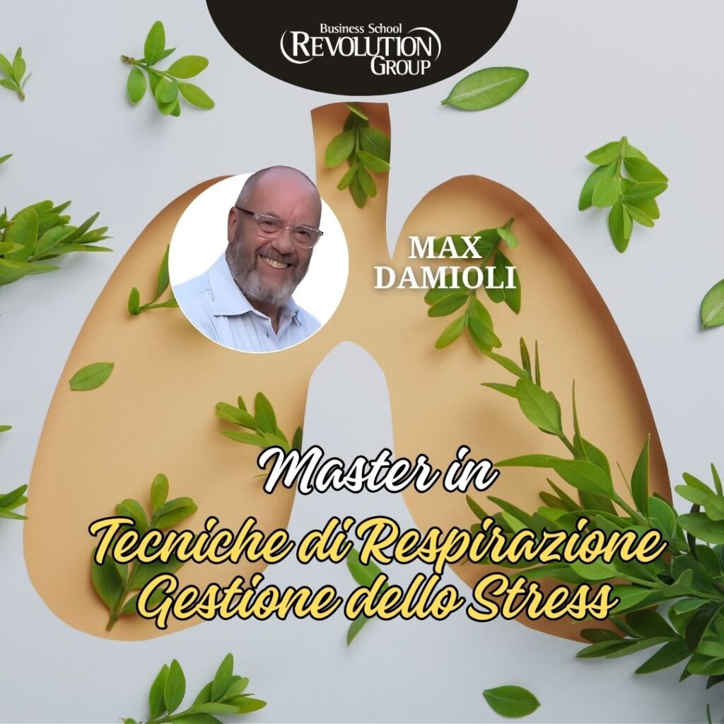 Max Damioli durante il percorso Master in Respirazione organizzato da Revolution Business School